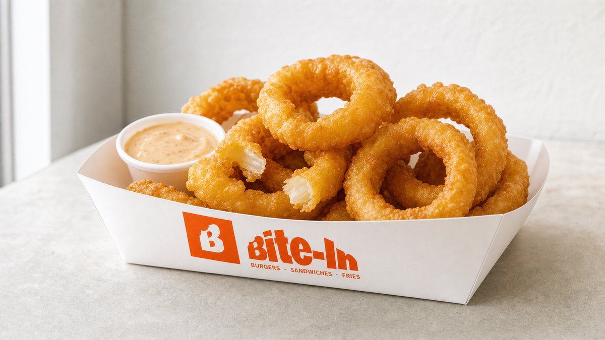 Beer-battered onion rings